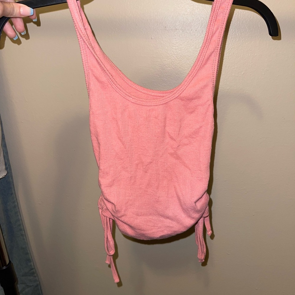Pink side tied tank